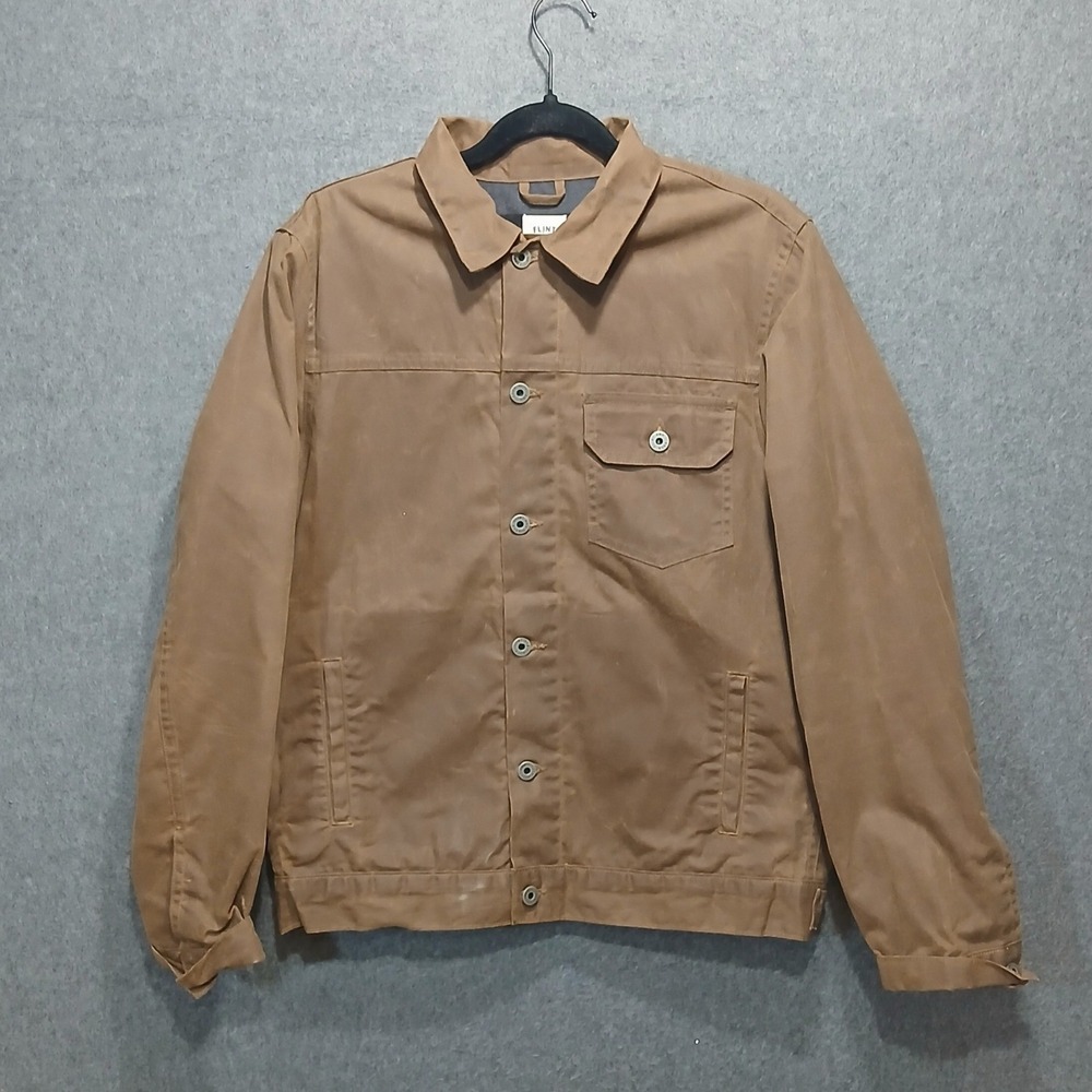 Flint and Tinder Flannel-Lined Waxed Trucker Jacket M Utility Farm 100% cotton